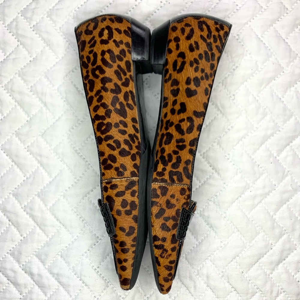 Talbots leopard print calf hair pointy toe flats, 7.5 - Picture 7 of 8